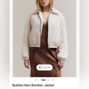 NWT! Grade & Gather Bubble Hem Bomber Jacket - Women